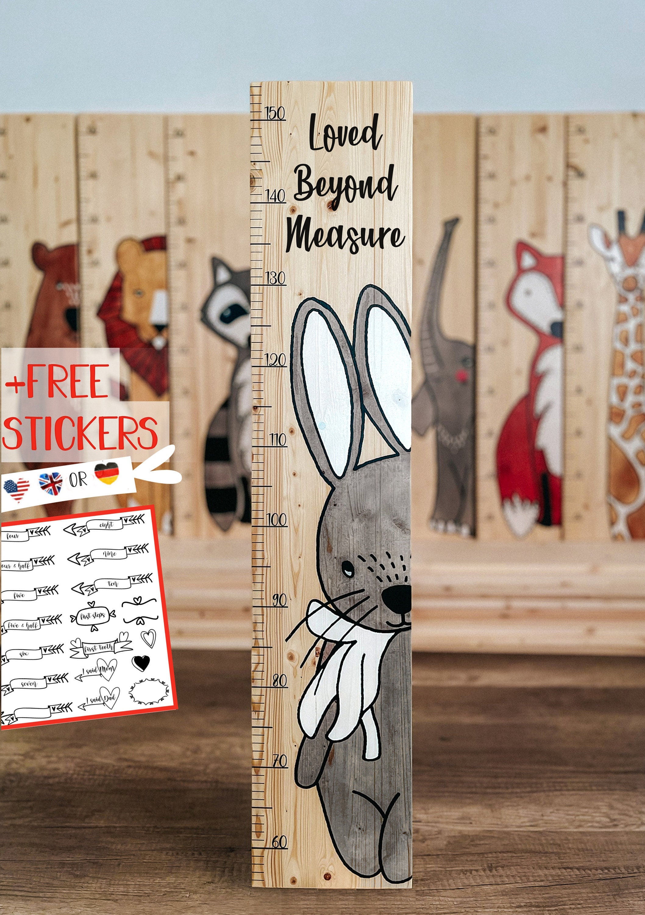 Growth Chart Stencil Growth Height Chart for Kids Reusable Stencil Growth  Chart Stencil Growth Chart Stencil Template 
