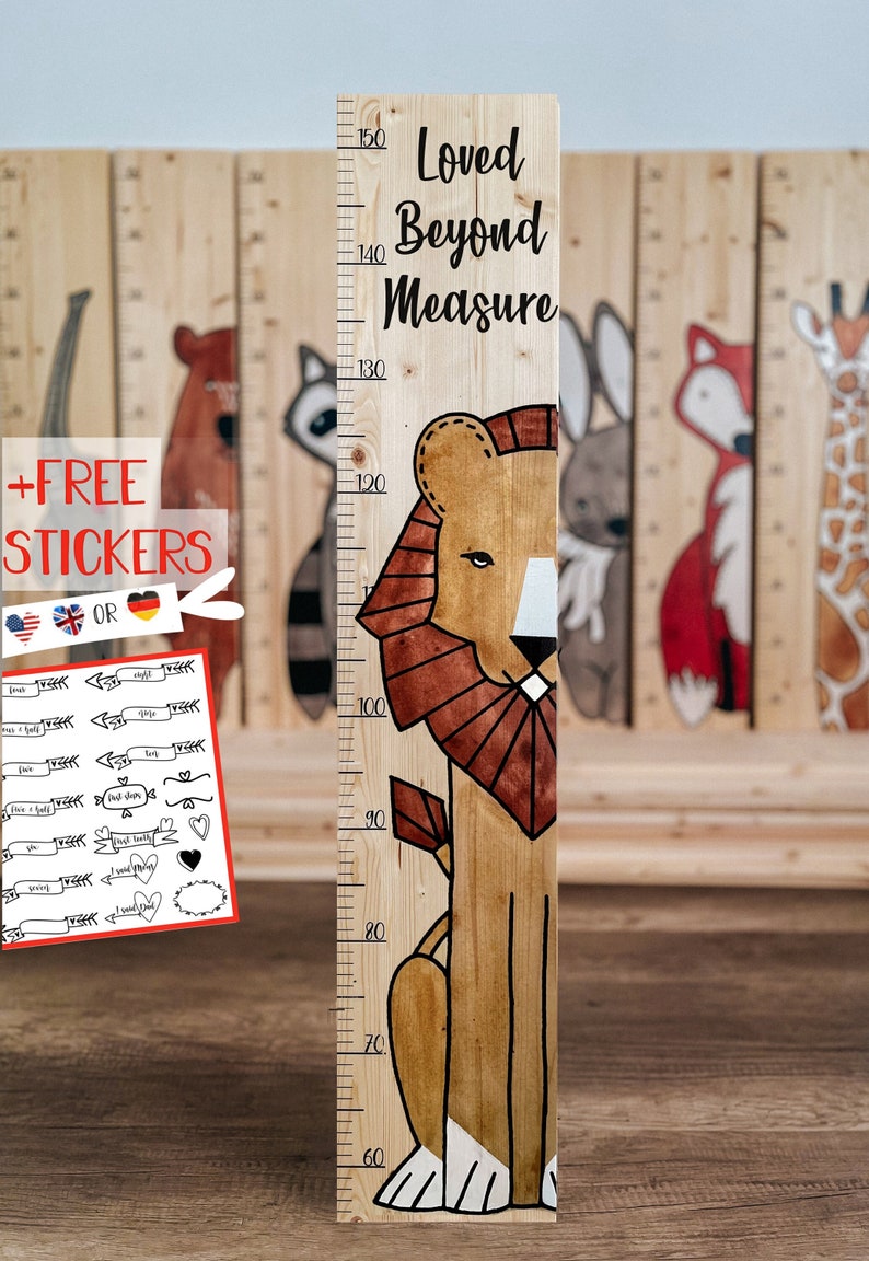 Wooden Kids Height Growth Chart Ruler Baby Height Meter Measurement Height Chart