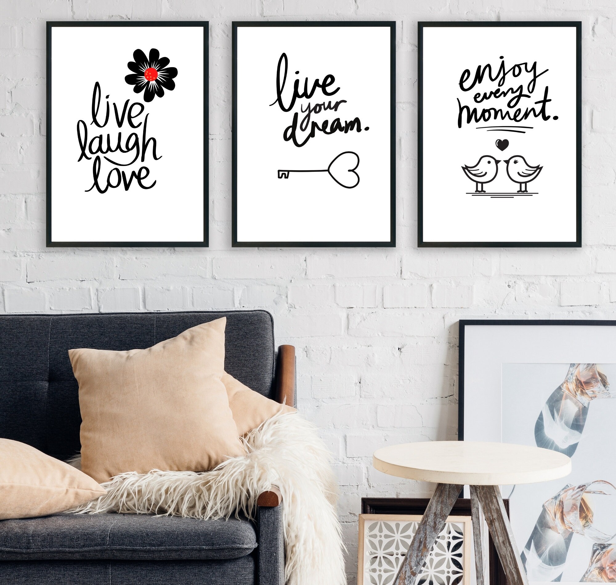 Set of 3 Home Printable Home Prints Housewarming Prints Etsy