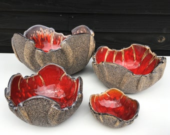 Small red bowl from Ruby collection