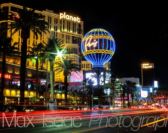WALL ART: Long Exposure on the Las Vegas Strip (Canvas Print or Photo Print)