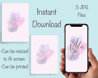 Floral Watercolor Print to Phone Background