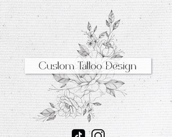Aangepaste tattoo-ontwerp/Tattoo-opdracht/Gepersonaliseerde tattoo-ontwerp/Cadeaukunst/Digitale kunst op maat