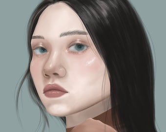 Custom Digital Portrait, Personalized Illustration, Digital Painting Portrait, Character Illustration