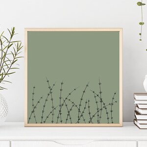 Flower and Plants/Floral Simple Line Art Digital Art Print