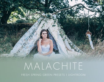 MALACHITE - Green Spring Inspired Presets for Adobe Lightroom | Colour Photography Filters | 5 Adobe Lightroom Desktop Presets