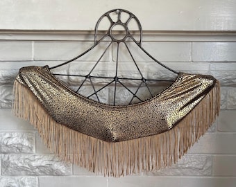 Gold on the Ceiling- fringe tip fan covers for fire or practice fans