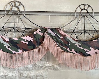 Fundas para ventiladores con flecos de camuflaje para fuego o práctica