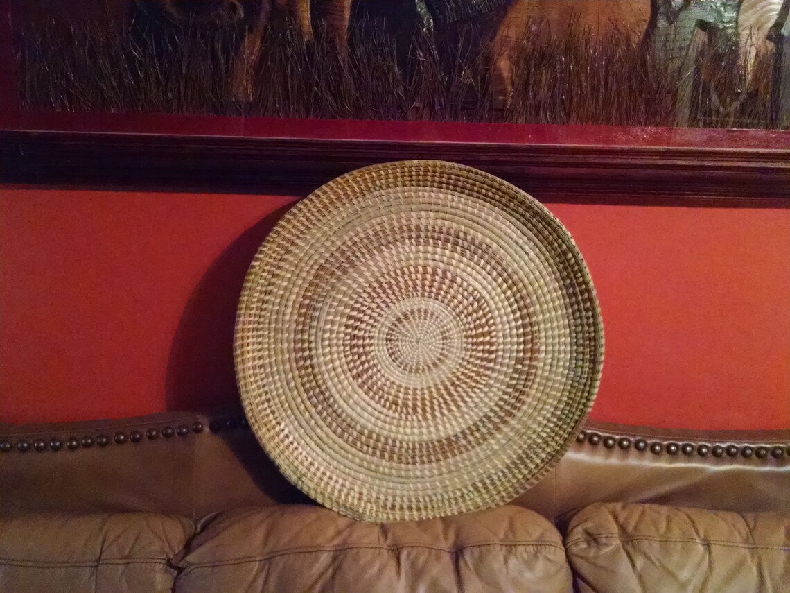 Sweetgrass Rice Fanner Basket Etsy