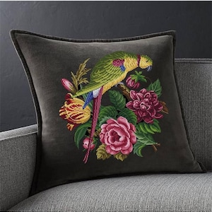 Flower Garden  and Parrot