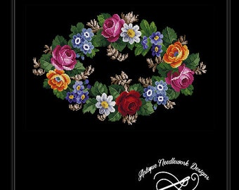 1925  Oval Floral Bouquet