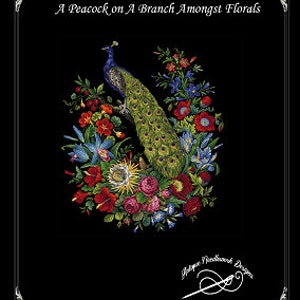 A Peacock on A Branch Amongst Florals