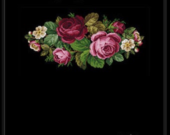 Rosas y flor de manzano