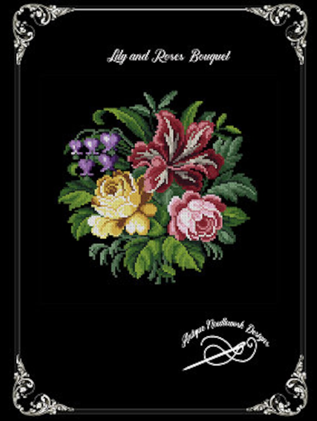 Lily and Roses Bouquet Etsy