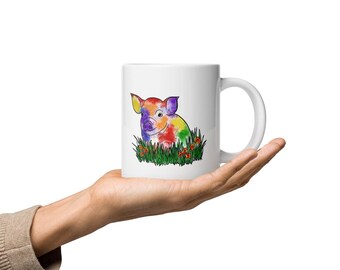 Gay Pig Pride Mug: Fun LGBTQIA+ Gift, Dishwasher Safe
