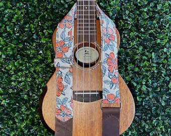 Peach Tea Ukulele Strap—100% Cotton, Handmade