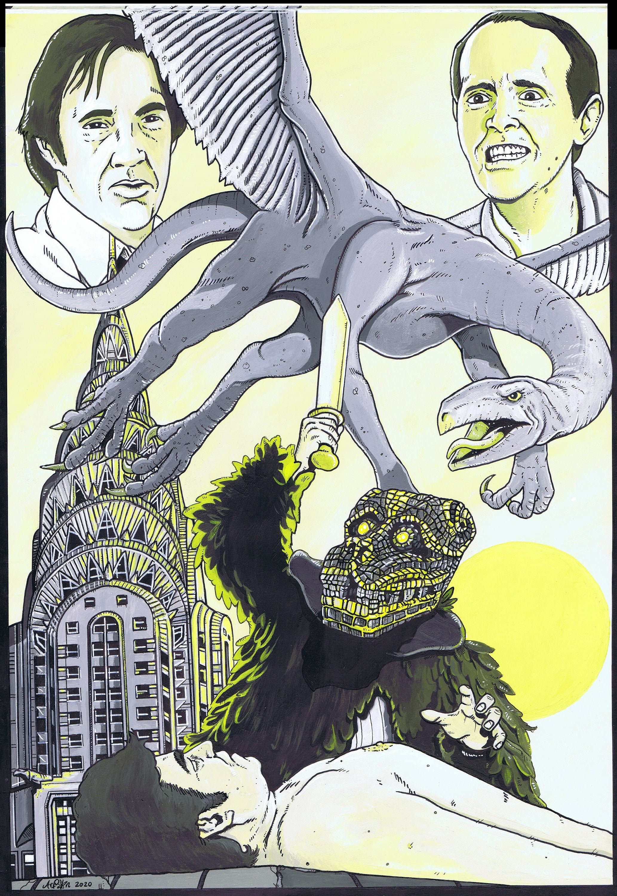 Q: the Winged Serpent 1982 VID-O-RAMA Print A3 - Etsy