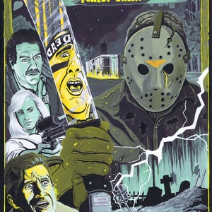 Friday the 13th Part VI: Jason Lives (1986) VID-O-RAMA Print (A3)