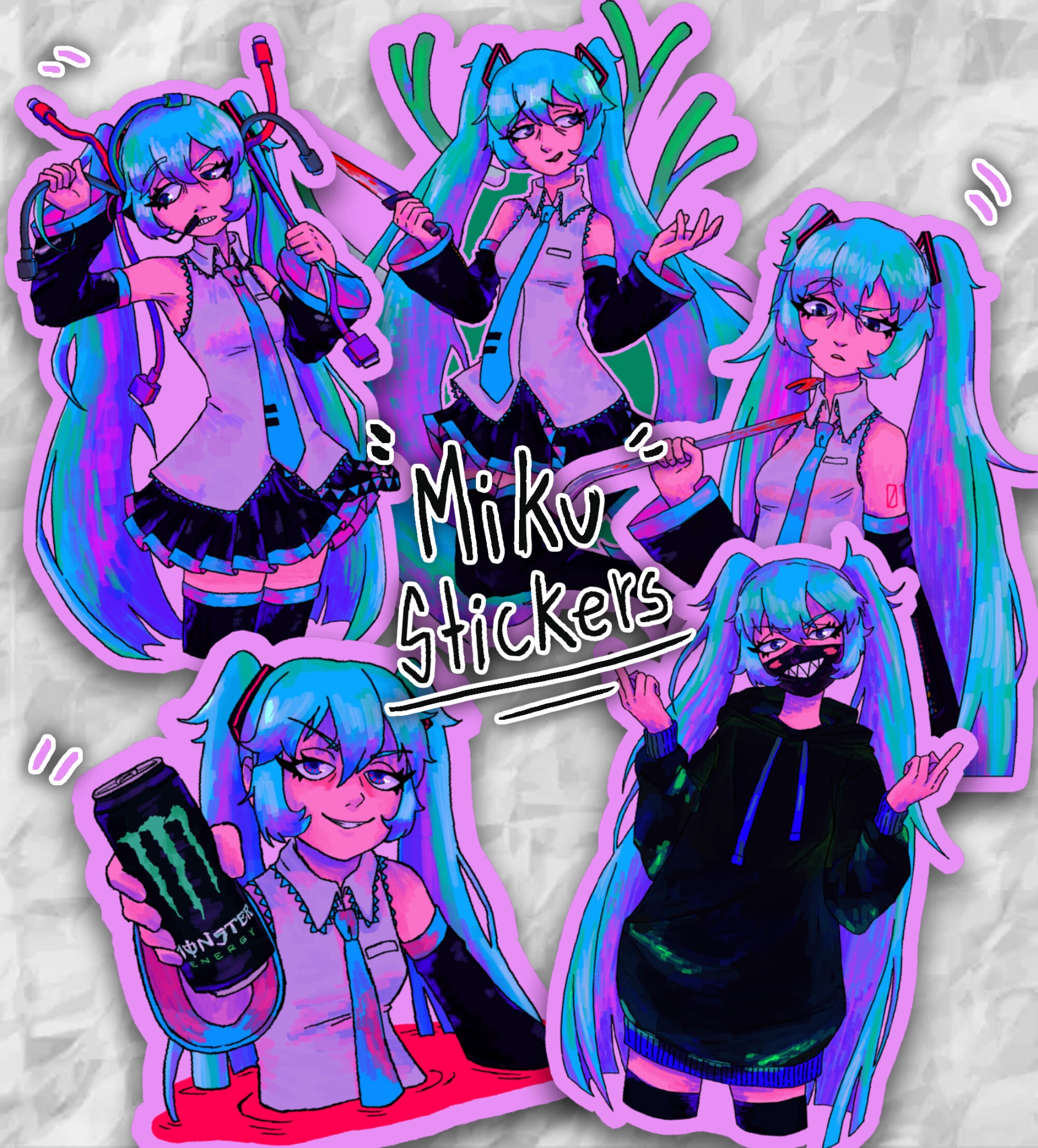 Hatsune Miku Stickers Etsy
