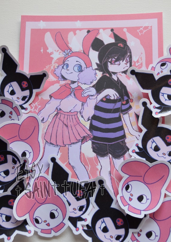 My Melody and Kuromi Prints and Stickers - Etsy