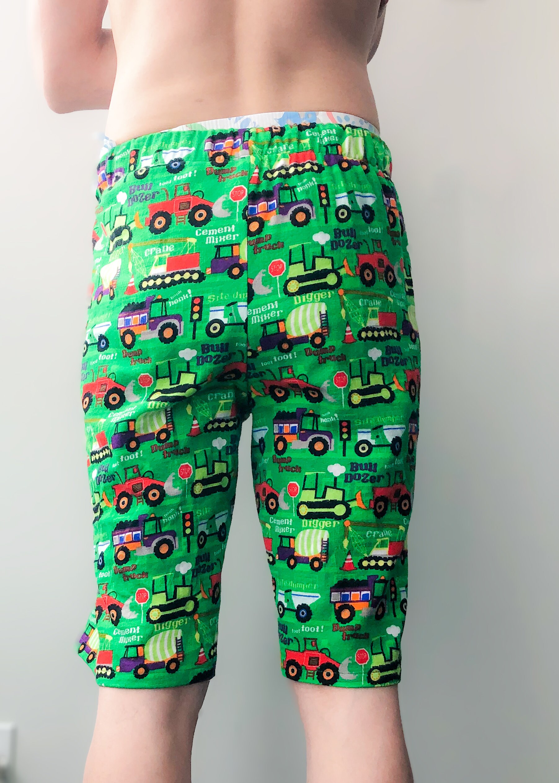 ABDL Shorts Construction Print Green Get digin' and Etsy