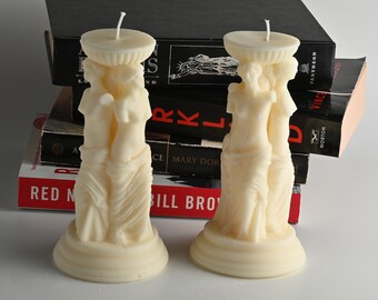 Soy Wax Women Torso Candle Woman Curvy Body Soy Candle 10 cm Decor Gift Bust Nude Silhouette Candle Goddess Woman Candle Mother gifts