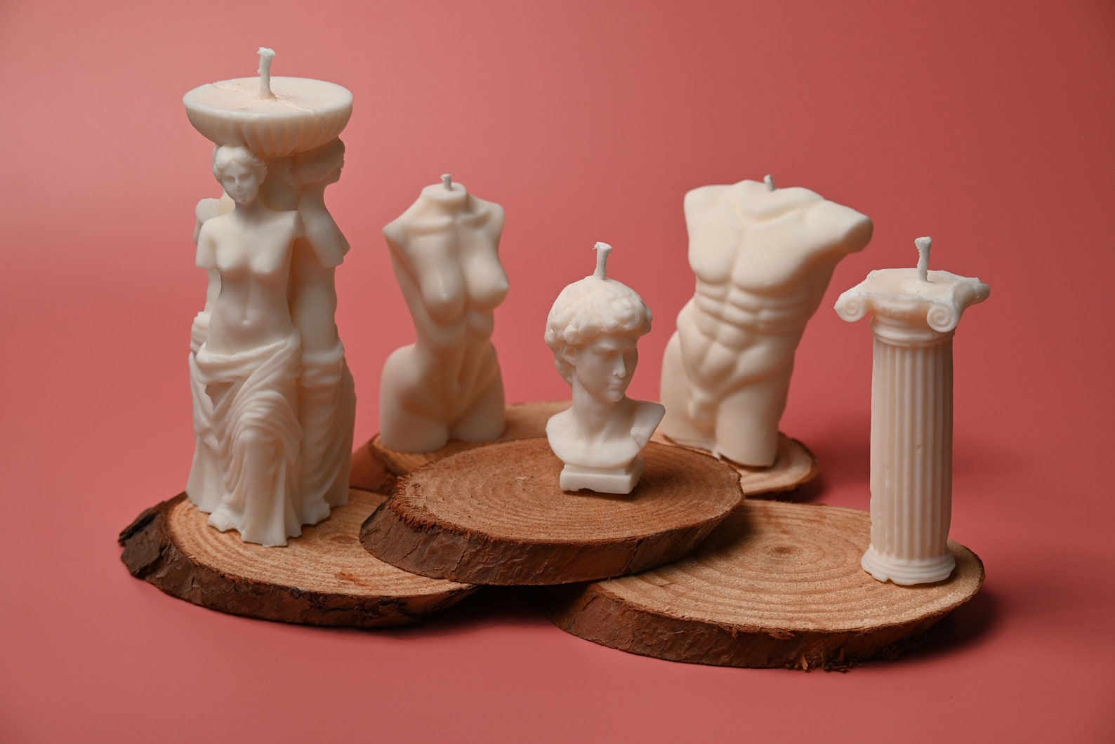 Roman Column Candle Ancient Pillar Candle Greek Statue Etsy