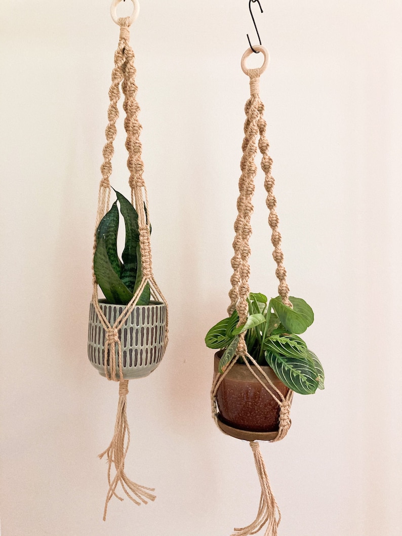 Jute plant hanger / plant hanger Etsy