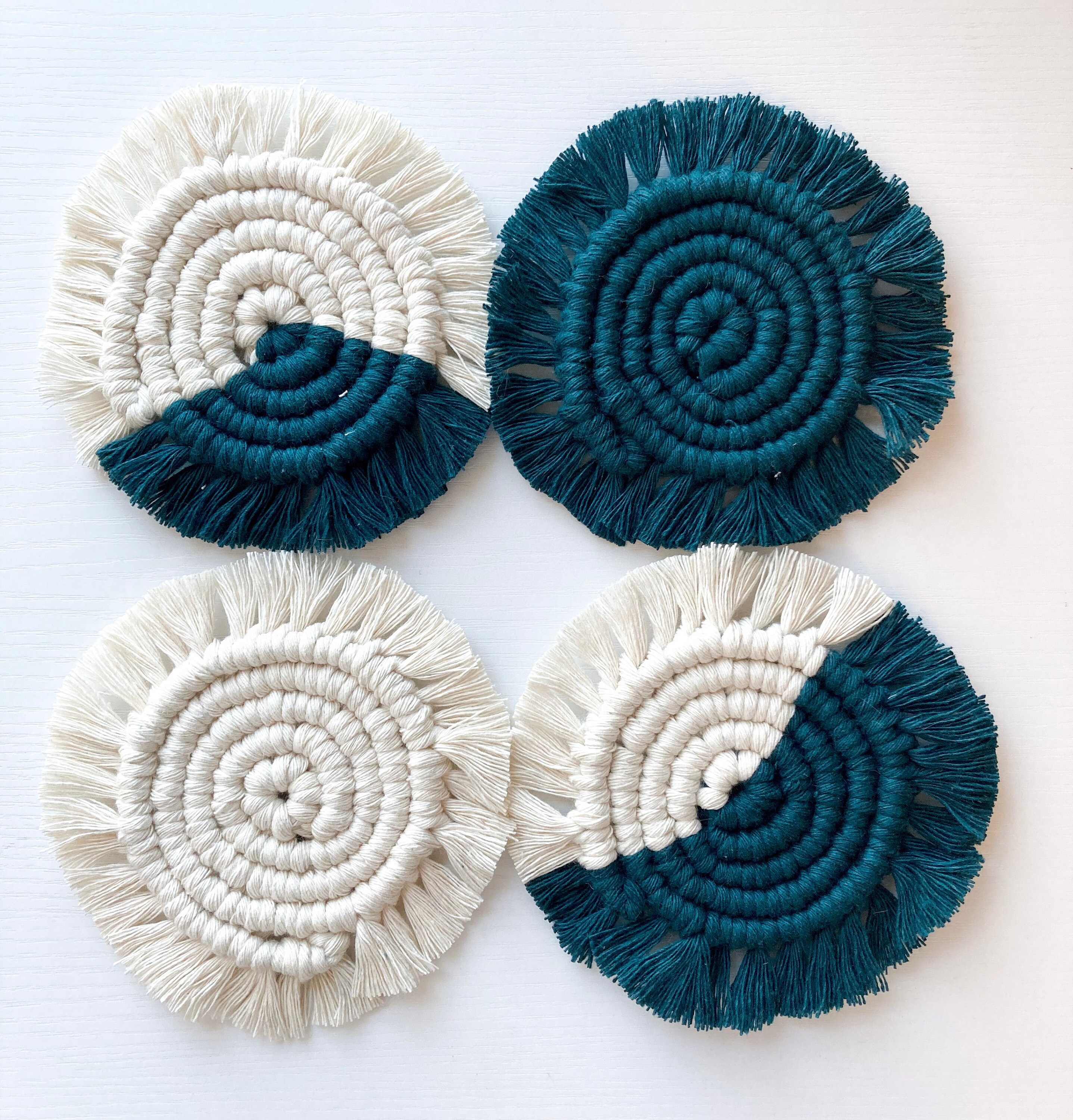 Limited edition macrame coasters Etsy