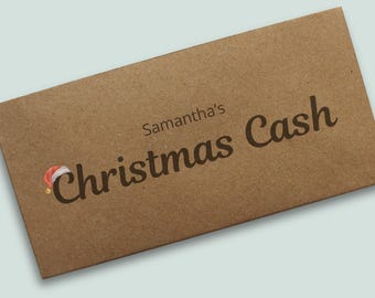 Personalised Christmas Cash Envelope | Festive Fund for Gift Vouchers & Kids Xmas Gifts