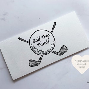 Billetera de viaje con dinero en efectivo o sobre para billetes para viajes de golf, viajes sorpresa y vacaciones en grupo: regalo de viaje perfecto