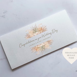 Personalizado no seu dia do casamento Carteira de dinheiro | Cartão de dia do casamento | Envelope de dinheiro | Presente de casamento | Cartão de parabéns | Presente de casamento