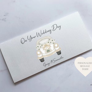 Portefeuille personnalisé le jour de votre mariage | Carte de mariage | Enveloppe pour espèces | Cadeau de mariage | Carte de félicitations | Cadeau de mariage