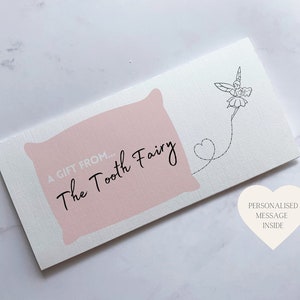 porte-monnaie de fée des dents | Cadeau parfait de fée des dents | Oreiller bleu ou rose