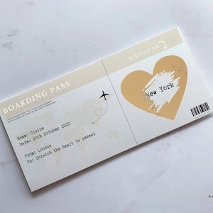 Biglietto d'imbarco personalizzato per le vacanze, biglietto aereo personalizzato, sorpresa di compleanno, regalo unico per gli amanti dei viaggi o per la luna di miele