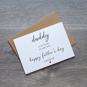 Love From Bump Vatertagskarte | Karten für Papa | Papa zu sein Karte | 1.Vatertag | Niedliche Vatertagskarte | Minimalistische Karten