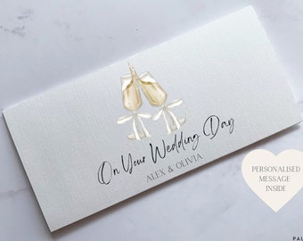 Carta portafoglio denaro personalizzata per il giorno del tuo matrimonio / Portafoglio busta contanti / Carta matrimonio / Carta giorno matrimonio / Carta regalo denaro