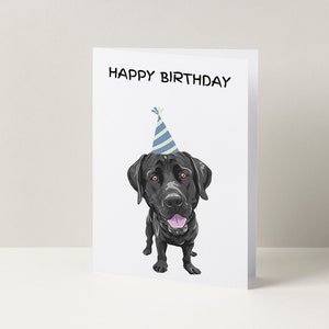 Joyeux anniversaire carte d'anniversaire | Carte de voeux A6 | carte postale pour mari | carte pour un ami | carte postale pour lui | Carte chien