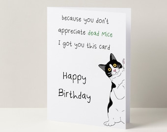 Lustige Katzen alles- Gute zum Geburtstagkarte | A6 Grußkarte | Karte für Sie | Karte für Freund | Karte Für Ihn | Katzen Karte | Von Der Katze