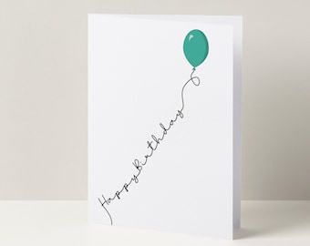Happy Birthday Balloon Birthday Greetings Card | Birthday Gift | Cute Birthday Card | Wife | Husband | A6 Card | Card For Friend