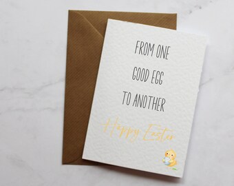 From One Good Egg To Another Easter Greetings Card | A6 Greetings Cards | Cute Cards | Easter Cards | Happy Easter | Easter Eggs