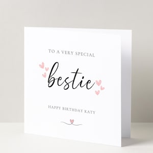Personalised To A Special Best Friend Birthday Greetings Card, Special Bestie Card, Birthday Card For Her, Milestone Birthday,