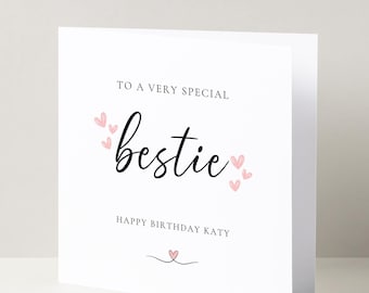 Personalisiert zu einer speziellen besten Freund-Geburtstags-Gruß-Karte, spezielle Bestie-Karte, Geburtstagskarte für sie, Meilenstein-Geburtstag,