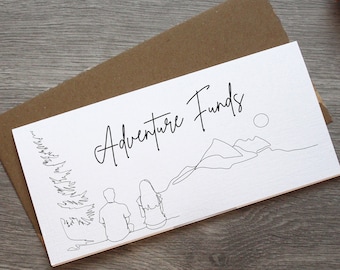 Couple Adventure Funds Money Wallet Card | Cash Envelope Wallet for Trekkers, Mountain Climbers, Hill Walker , Nature Lovers