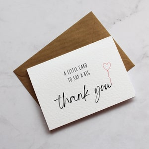 Vielen Dank, dass Sie Grüße Karte | "Kleine Karte ""Danke"" | Dankeskarte für Freundin, Mama, Papa | A6 Karte |