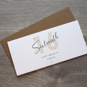 Geldkarte Alles Gute zum Geburtstag zum 16. | Ticket oder Cash Envelope Wallet für Sechzehnten Geburtstag