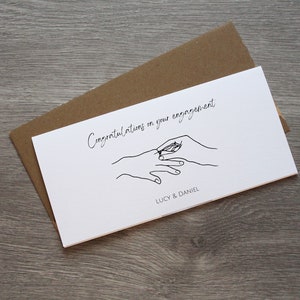 Gepersonaliseerde geldportemonnee voor verloving | Gefeliciteerd kaart | Contant geldenvelop | Verlovingscadeau | Gefeliciteerd met je verlovingskaart