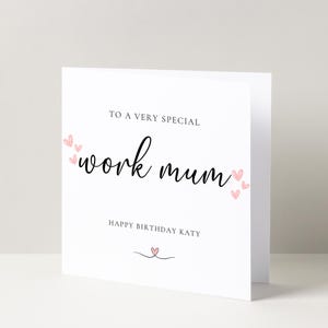 Personnalisé à une carte de voeux d'anniversaire de maman de travail spécial, carte de maman de travail spécial de travail, carte d'anniversaire pour elle, anniversaire d'étape importante,