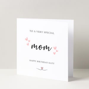 Personalisiert für eine spezielle Mama Geburtstagsgrußkarte, spezielle Mamakarte, Geburtstagskarte für sie, Meilensteingeburtstag, Geschenk für Mama