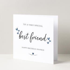 Cartão de felicitações de aniversário personalizado para um melhor amigo especial, cartão especial para melhor amigo, cartão de aniversário para ele, presente de melhor amigo marcante